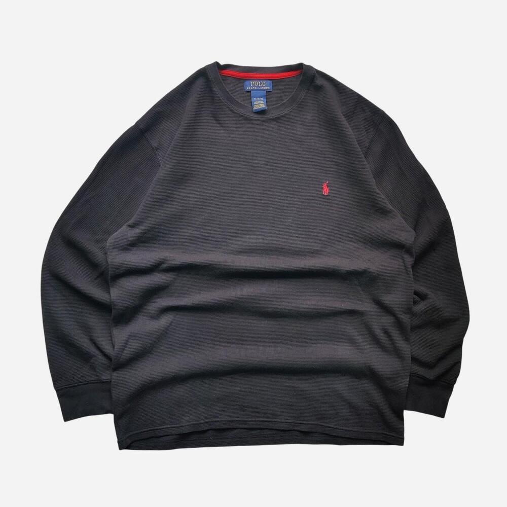 Polo Ralph Lauren black cotton thermal long sleeve